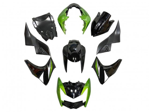 Comprare Carena Moto Kawasaki Z1000 2007-2009 - Verde Nero Lucido Argento