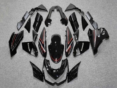 Comprare Carena Moto Kawasaki Z1000 2010-2013 - Nero Lucido Rosso Banda