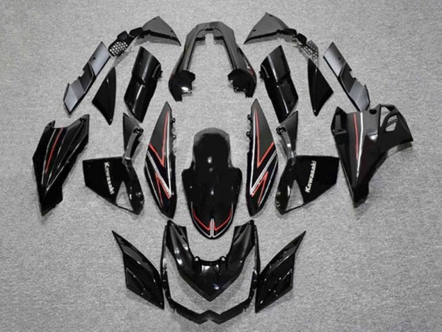 Comprare Carena Moto Kawasaki Z1000 2010-2013 - Nero Lucido Rosso Banda