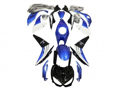 Comprare Carena Moto Kawasaki Z1000 2014-2019 - Blu Bianco Nero Lucido