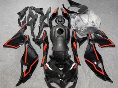 Comprare Carena Moto Kawasaki ZX25R ZX-25R 2019-2025 - Nero Falso Fibra di Carbonio Rosso