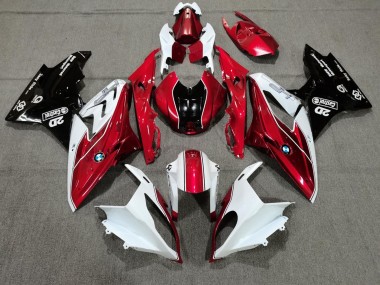 Comprare Carena Moto BMW S1000RR 2009-2014 - Bianco Rosso Nero Lucido Castrol