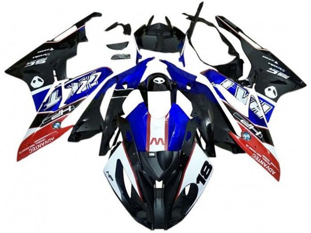 Comprare Carena Moto BMW S1000RR 2017-2018 - Bianco Blu Rosso Nero Opaco
