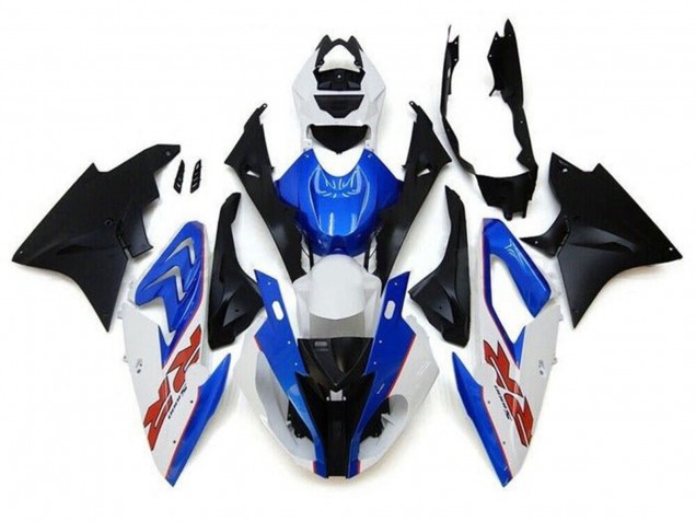 Comprare Carena Moto BMW S1000RR 2017-2018 - Bianco Blu Nero Opaco Gessato RR