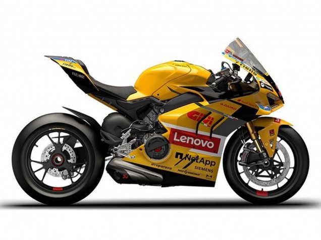 Comprare Carena Moto Ducati Panigale V4 V4S 2022-2024 - Giallo Rosso Lenovo