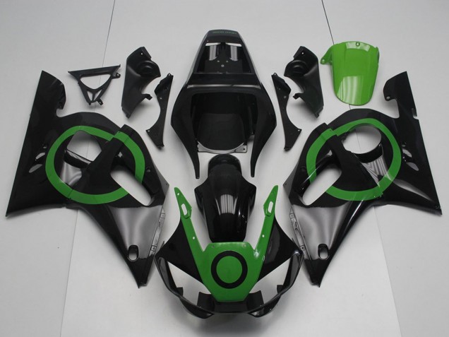 Comprare Carena Moto Yamaha YZF R6 1998-2002 - Nero Lucido Verde Circle