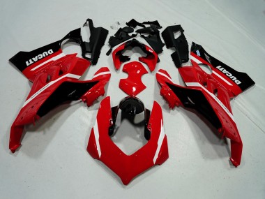 Comprare Carena Moto Ducati Panigale V4 V4S 2020-2021 - Rosso Bianco Nero Lucido Banda