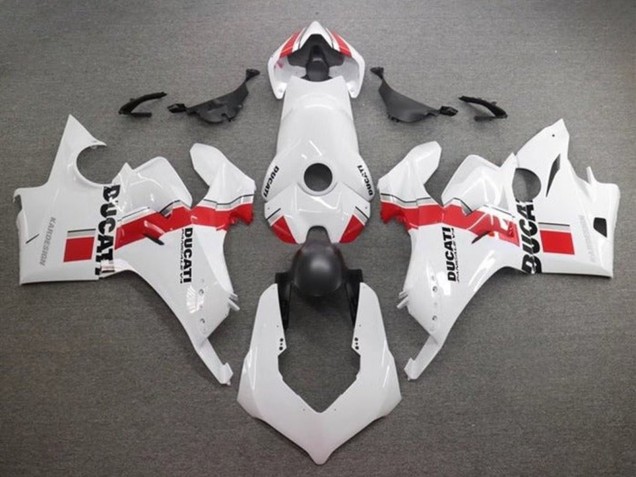 Comprare Carena Moto Ducati Panigale V4 V4S 2020-2021 - Bianco Rosso Banda