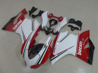 Comprare Carena Moto Ducati Panigale 899 2011-2014 - Bianco Rosso Verde Nero Lucido