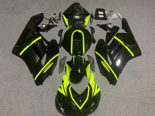 Comprare Carena Moto Honda CBR1000RR 2004-2005 - Nero Lucido Alta Visibilità Giallo Banda