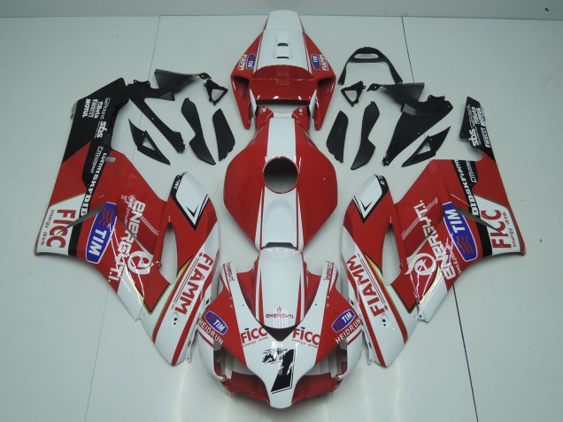 Comprare Carena Moto Honda CBR1000RR 2004-2005 - Bianco Rosso Blu Nero Fiamm Ficc 7