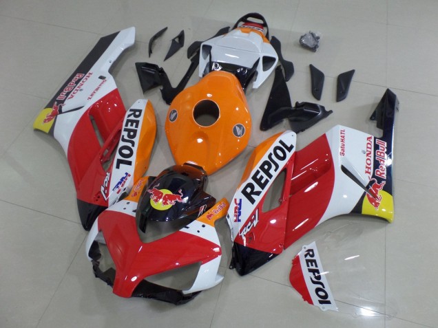 Comprare Carena Moto Honda CBR1000RR 2004-2005 - Arancia Bianco Rosso Nero Lucido Repsol Red Bull HRC