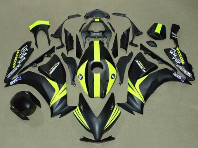 Comprare Carena Moto Honda CBR1000RR 2012-2016 - Nero Opaco Giallo Banda