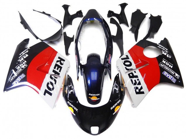 Comprare Carena Moto Honda CBR1100XX Blackbird 1996-2007 - Rosso Bianco Blu Nero Lucido Repsol