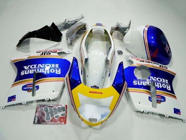 Comprare Carena Moto Honda CBR1100XX Blackbird 1996-2007 - Bianco Blu Giallo Rothmans