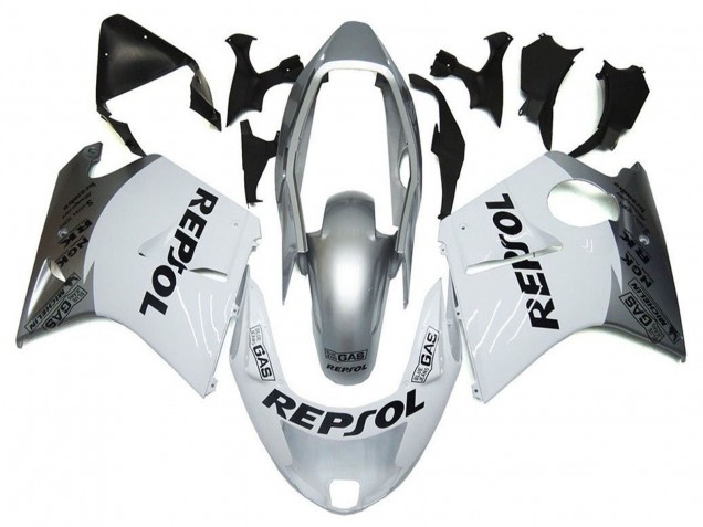 Comprare Carena Moto Honda CBR1100XX Blackbird 1996-2007 - Argento Bianco Grigio Nero Repsol