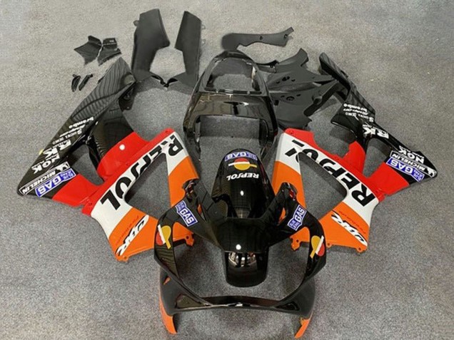 Comprare Carena Moto Honda CBR900RR 929 2000-2001 - Arancia Bianco Rosso Nero Lucido Repsol