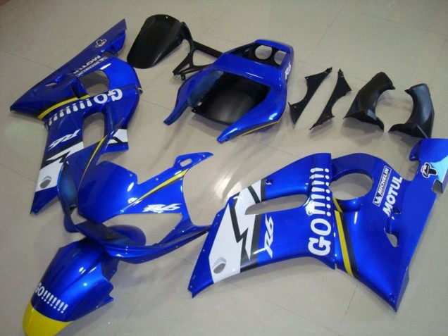 Comprare Carena Moto Yamaha YZF R6 1998-2002 - Blu Bianco Giallo Go Motul