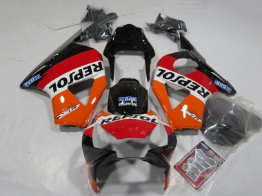 Comprare Carena Moto Honda CBR900RR 954 2002-2003 - Arancia Bianco Rosso Nero Lucido Repsol