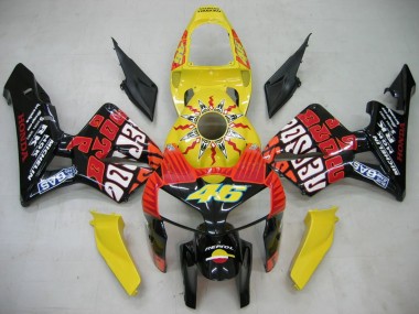 Comprare Carena Moto Honda CBR600RR 2005-2006 - Nero Giallo Rossi