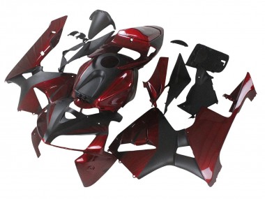 Comprare Carena Moto Honda CBR600RR 2005-2006 - Rosso Bordeaux Nero Opaco