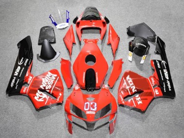 Comprare Carena Moto Honda CBR600RR 2005-2006 - Rosso Nero Bianco 03