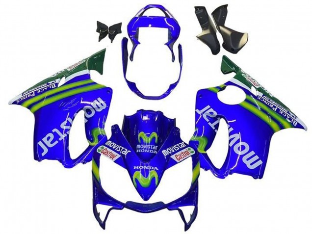 Comprare Carena Moto Honda CBR600 F4i 2001-2003 - Blu Verde Bianco MoviStar