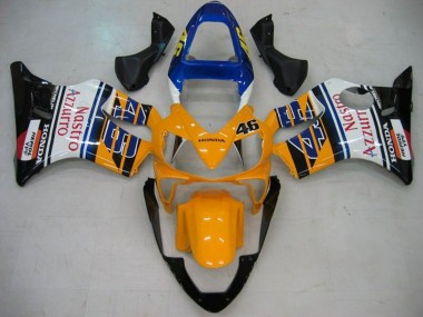 Comprare Carena Moto Honda CBR600 F4i 2001-2003 - Giallo Bianco Blu Nero Lucido Nastro Azzurro