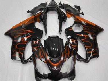 Comprare Carena Moto Honda CBR600 F4i 2004-2007 - Nero Lucido Arancia Fiamma