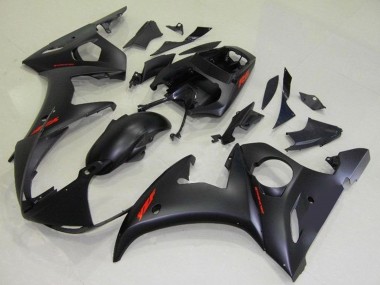 Comprare Carena Moto Yamaha YZF R6 2003-2004 - Nero Opaco Rosso Decals
