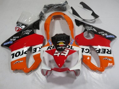 Comprare Carena Moto Honda CBR600 F4i 2004-2007 - Arancia Bianco Rosso Nero Lucido Repsol 93