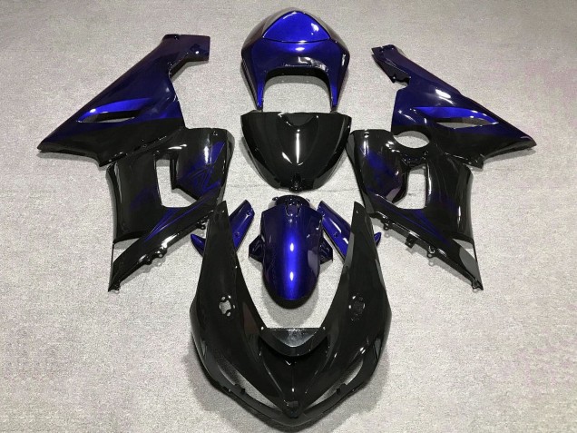 Comprare Carena Moto Kawasaki ZX6R 2005-2006 - Blu Nero Lucido