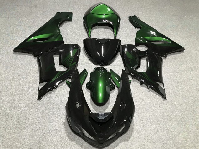 Comprare Carena Moto Kawasaki ZX6R 2005-2006 - Verde Nero Lucido
