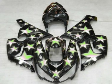 Comprare Carena Moto Kawasaki ZX6R 2005-2006 - Nero Verde Stella