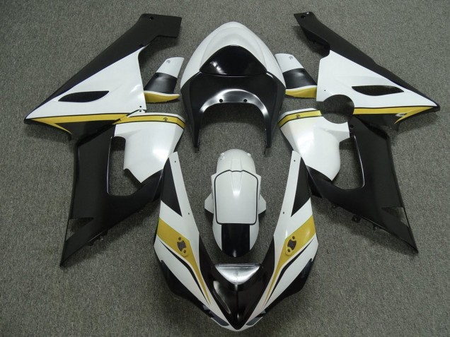 Comprare Carena Moto Kawasaki ZX6R 2005-2006 - Bianco Nero Giallo