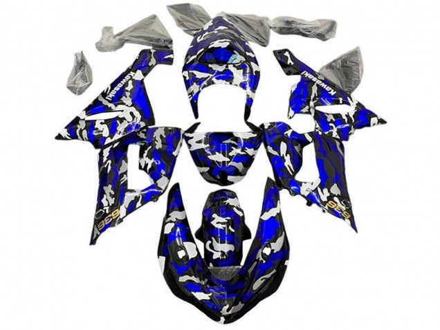 Comprare Carena Moto Kawasaki ZX6R 2005-2006 - Blu Camouflage