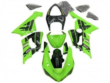 Comprare Carena Moto Kawasaki ZX6R 2005-2006 - Verde Chiaro Nero Castrol