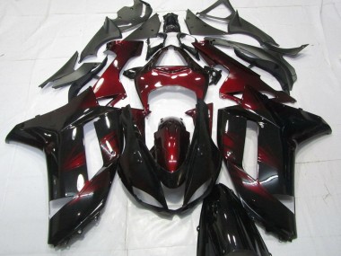 Comprare Carena Moto Kawasaki ZX6R 2007-2008 - Nero Rosso Scuro