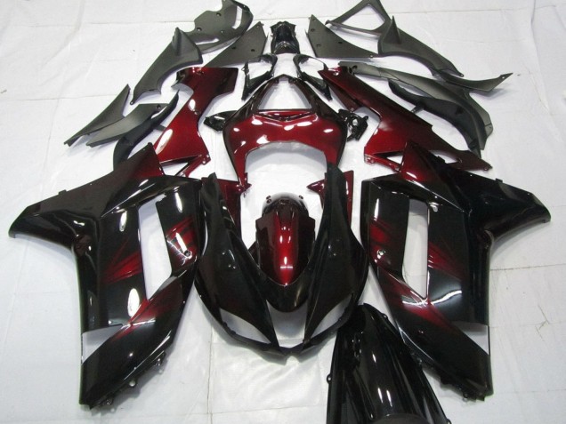 Comprare Carena Moto Kawasaki ZX6R 2007-2008 - Nero Rosso Scuro