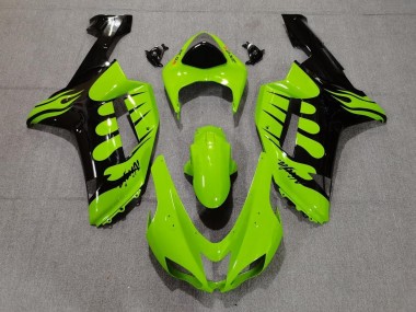 Comprare Carena Moto Kawasaki ZX6R 2007-2008 - Verde Nero Fiamma