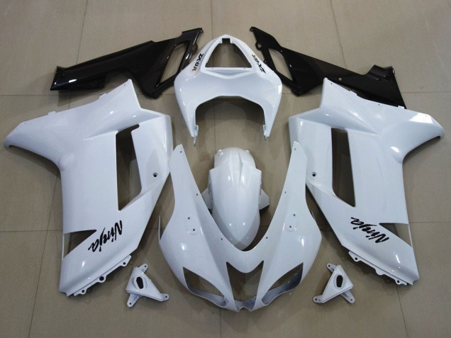 Comprare Carena Moto Kawasaki ZX6R 2007-2008 - Bianco Nero