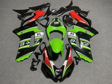 Comprare Carena Moto Kawasaki ZX6R 2007-2008 - Nero Verde Bianco Rosso