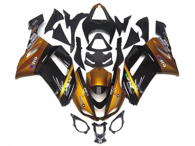 Comprare Carena Moto Kawasaki ZX6R 2007-2008 - Oro Nero Elf