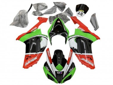 Comprare Carena Moto Kawasaki ZX6R 2007-2008 - Rosso Verde Nero Bianco
