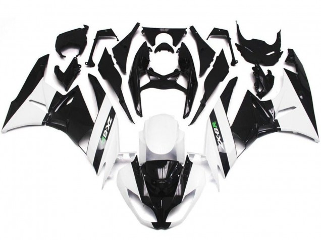 Comprare Carena Moto Kawasaki ZX6R 2009-2012 - Bianco Nero Lucido