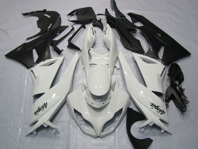 Comprare Carena Moto Kawasaki ZX6R 2009-2012 - Bianco Nero Opaco