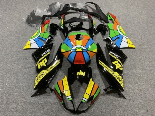 Comprare Carena Moto Kawasaki ZX6R 2009-2012 - Nero Lucido Multicolore