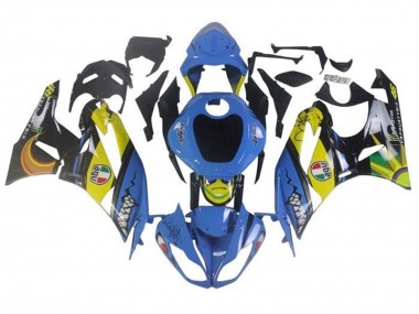 Comprare Carena Moto Kawasaki ZX6R 2009-2012 - Blu Giallo Squalo