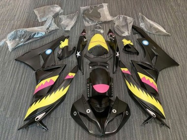 Comprare Carena Moto Kawasaki ZX6R 2009-2012 - Giallo Rosa Nero Opaco Squalo