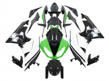 Comprare Carena Moto Kawasaki ZX6R 2009-2012 - Verde Bianco Nero Lucido